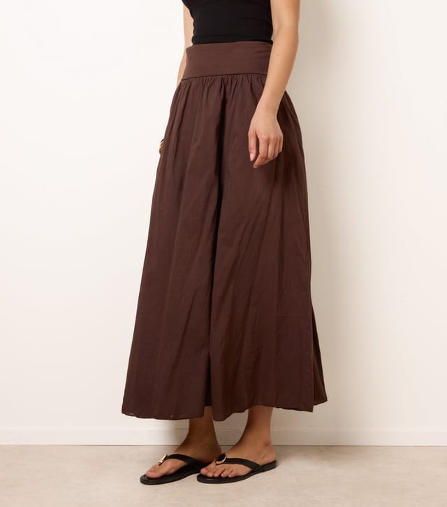Blue Vanilla Women's Dark Brown Jersey Maxi Skirt Blue Vanilla New Look - 2