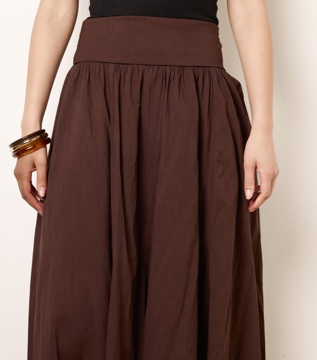 Blue Vanilla Women's Dark Brown Jersey Maxi Skirt Blue Vanilla New Look - 3
