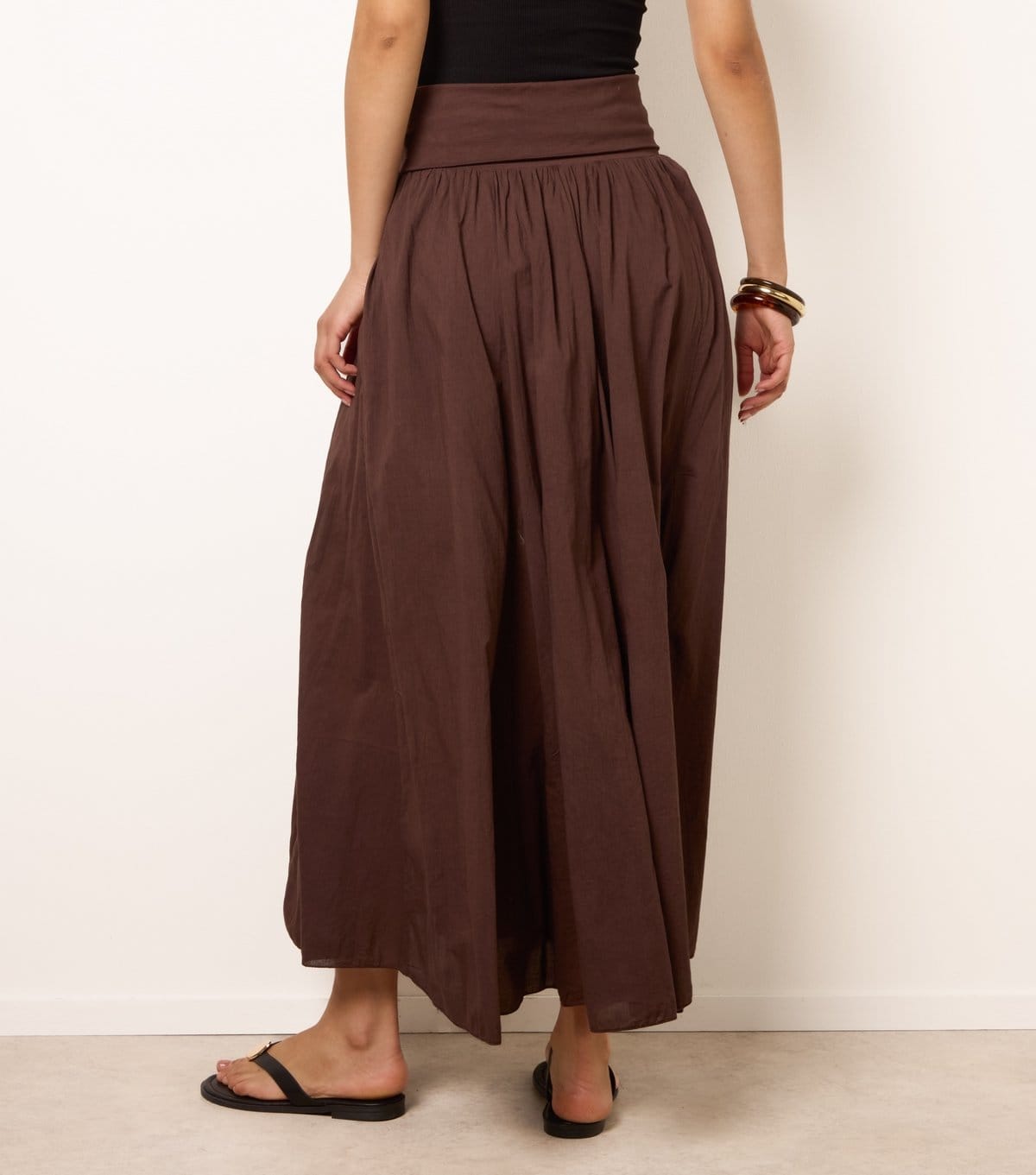 Blue Vanilla Women's Dark Brown Jersey Maxi Skirt Blue Vanilla New Look - 4