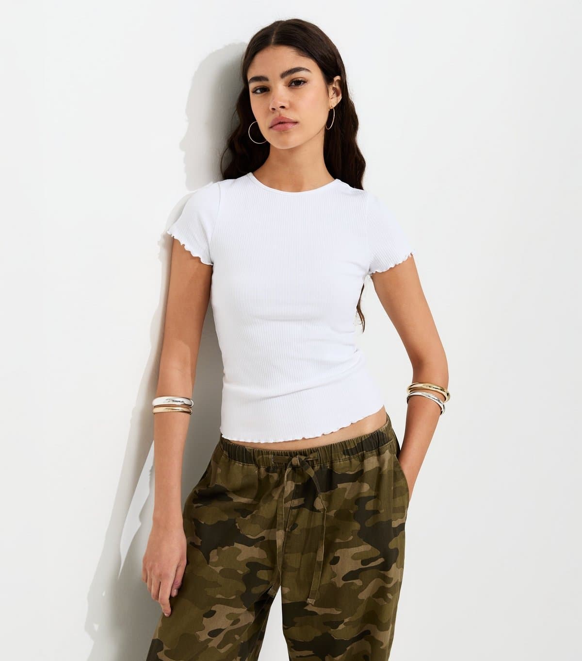 New Look New Look White Cotton Rich Short Sleeve T-Shirt