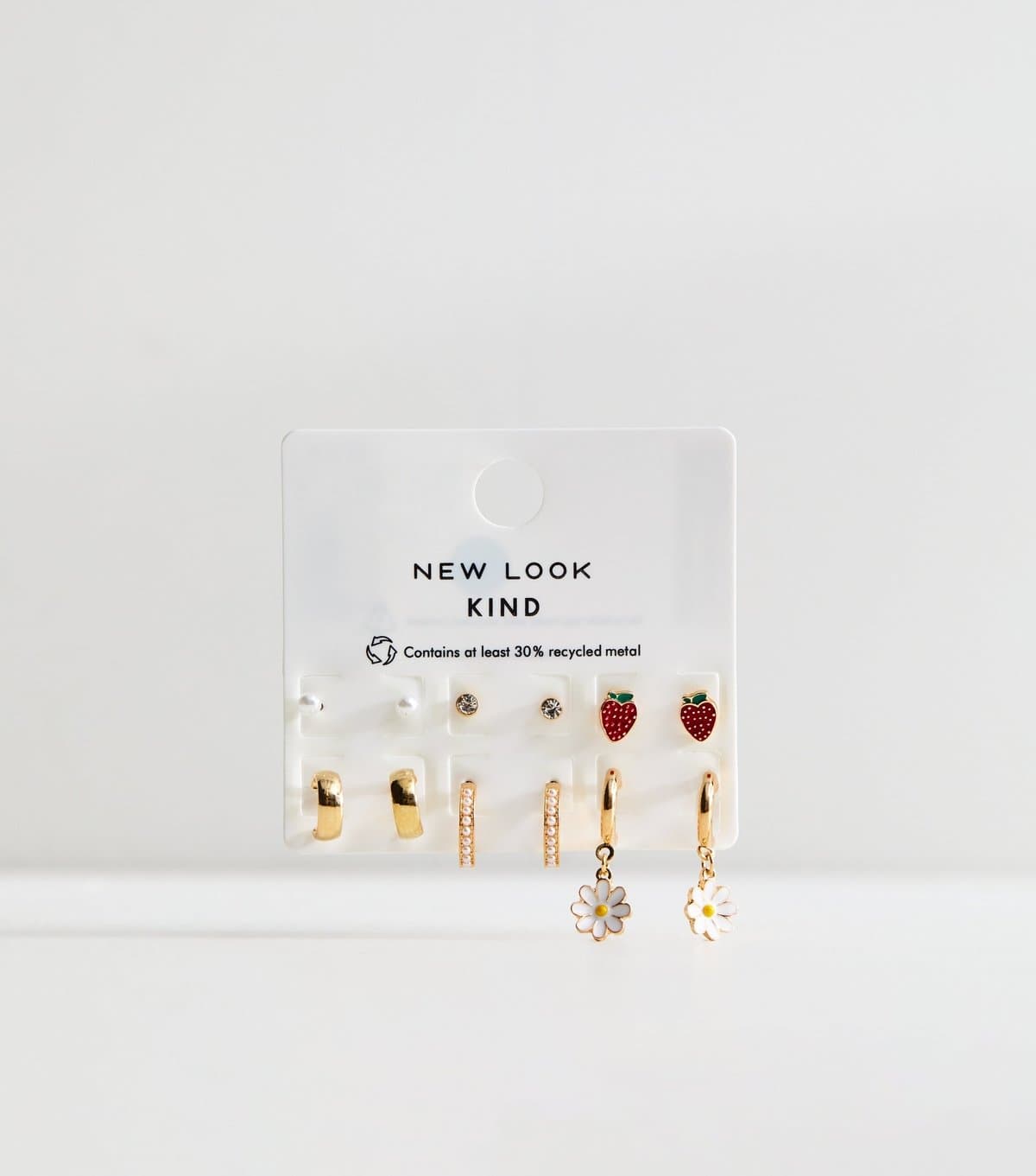 New Look New Look Gold Tone Mixed Stud and Hoop Earrings Pack of 6