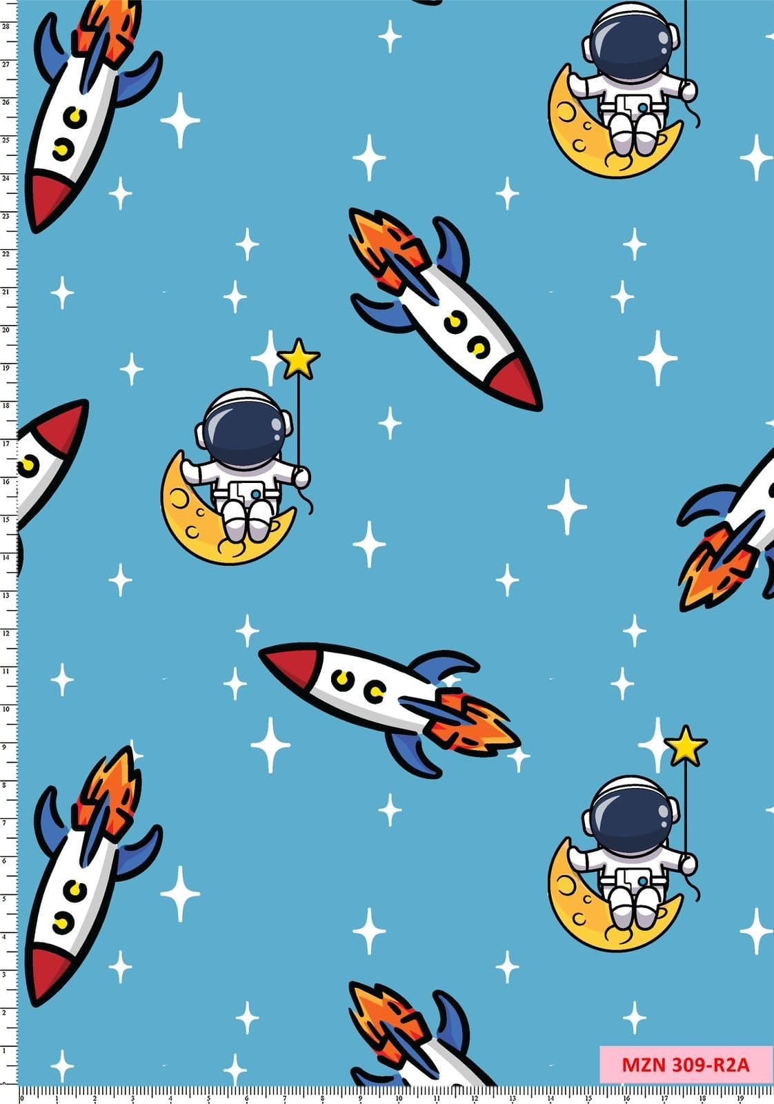 LunaMia LunaMia Men's Space Pyjama Set with Matching Teddy Bear in Blue - 4