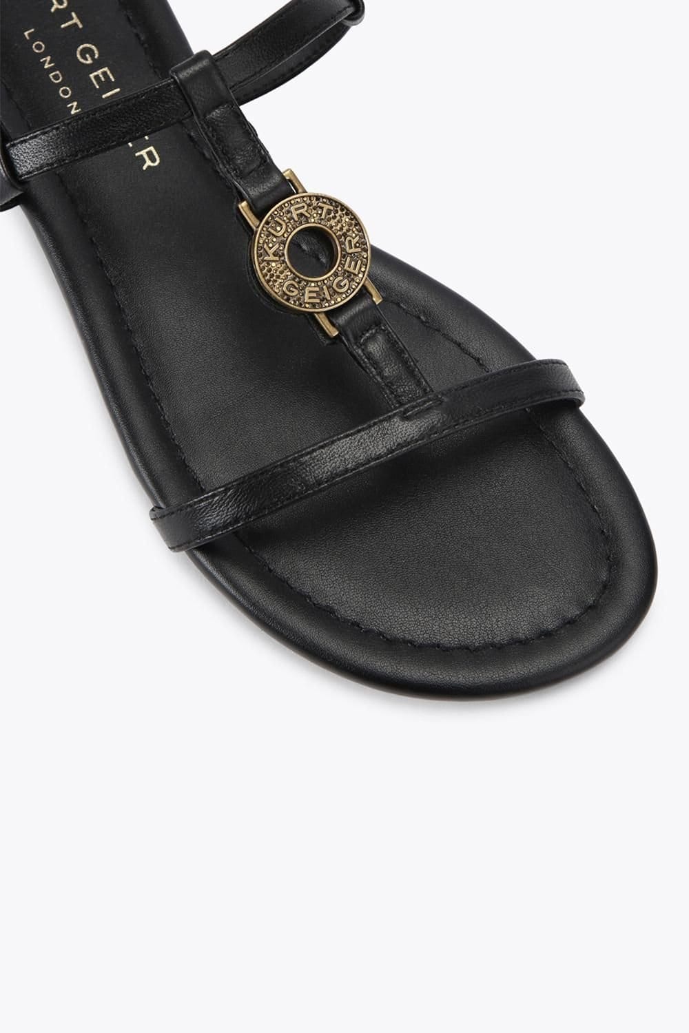 Kurt Geiger London Kurt Geiger London Women's 'Bromley Flat Sandal' Leather Sandals in Black - 4
