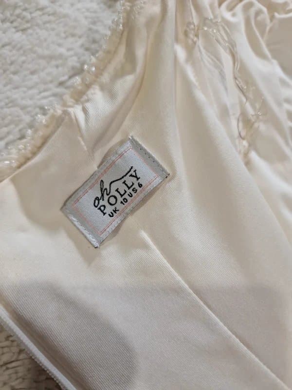 Oh Polly Embellished ivory dress