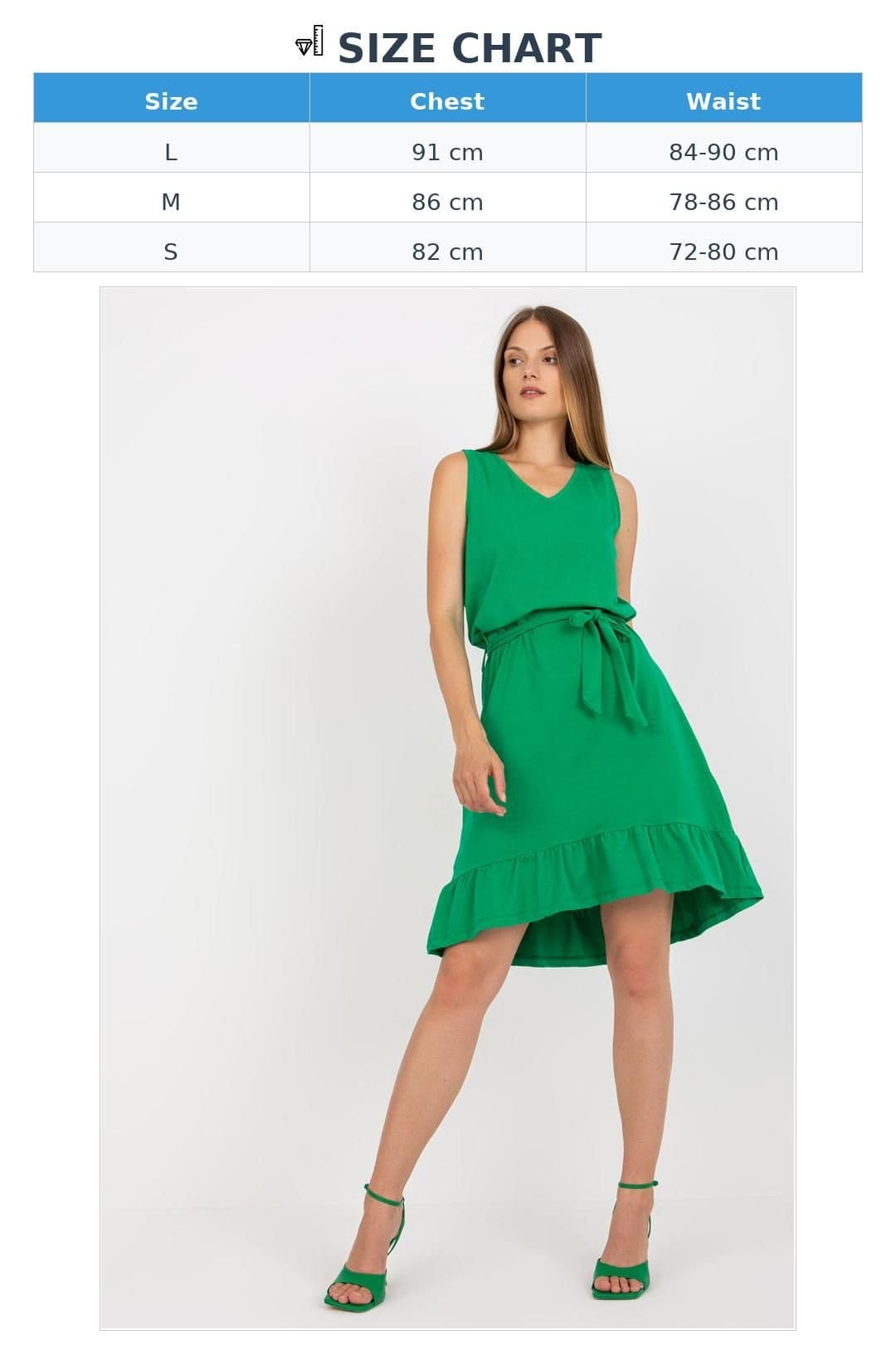 Love Lace Love Lace Women's Sleeveless Flared Summer Dress with Ruffle Hem in Green - 4