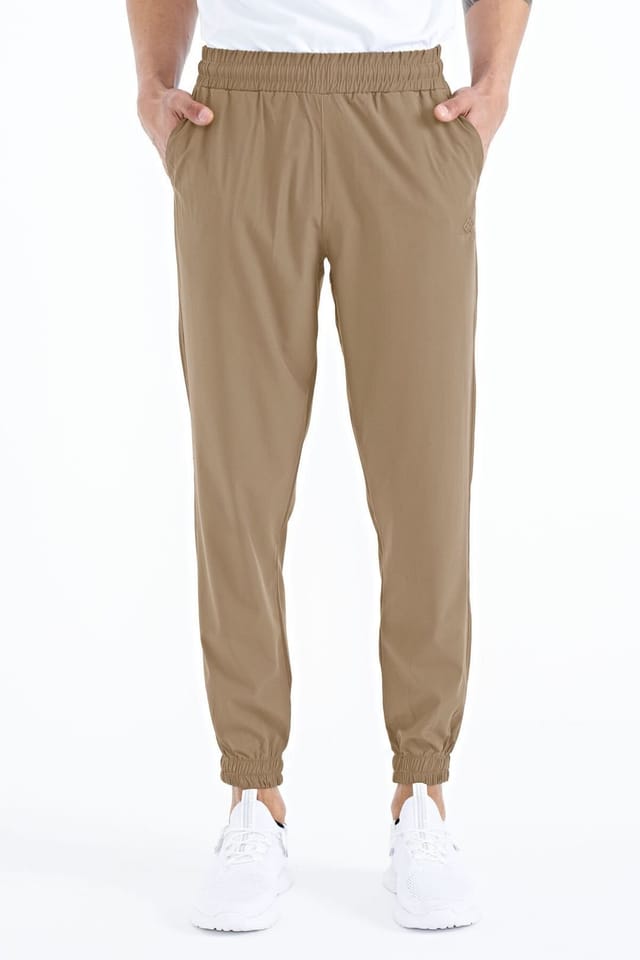 Tommy Life Tommy Life Men's Woven Jogger Sweatpants in Khaki - 2