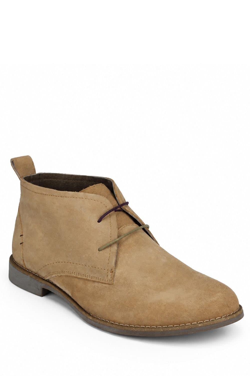 Down To Earth Down To Earth Men's Mens Front Lace Up Ankle Boots in Light Sand