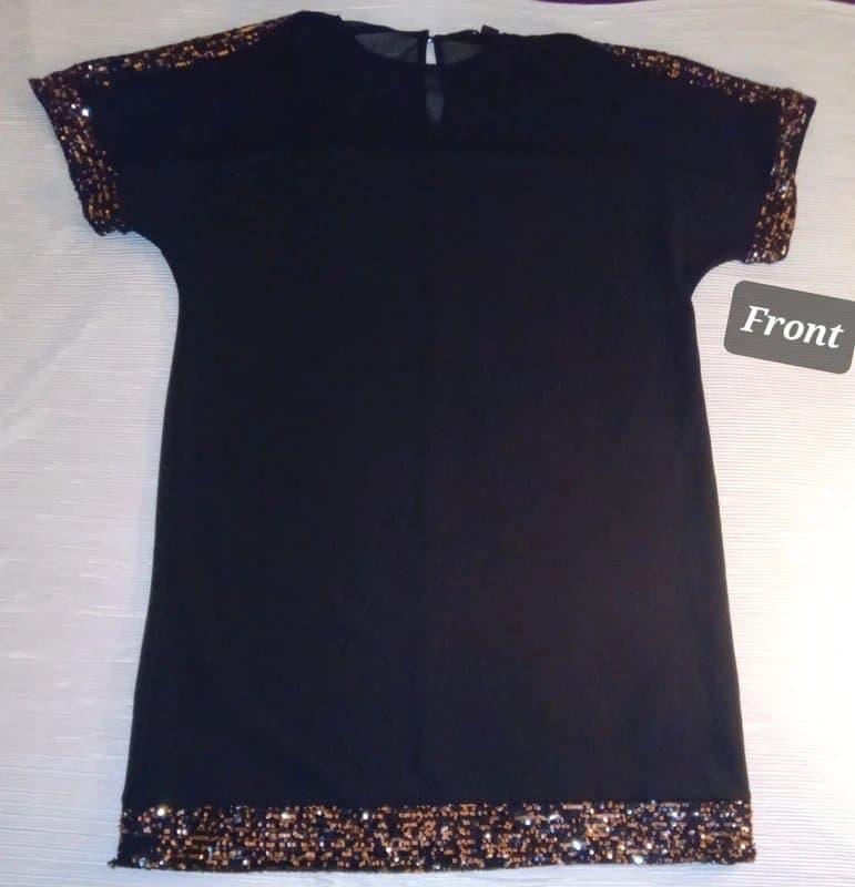 New Look New look black sequinned sheer panel Cruise Occasion party dress