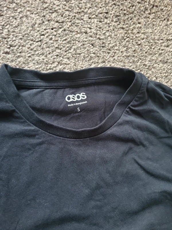 ASOS 2x ASOS Black T-Shirts – Size S & M – Bundle