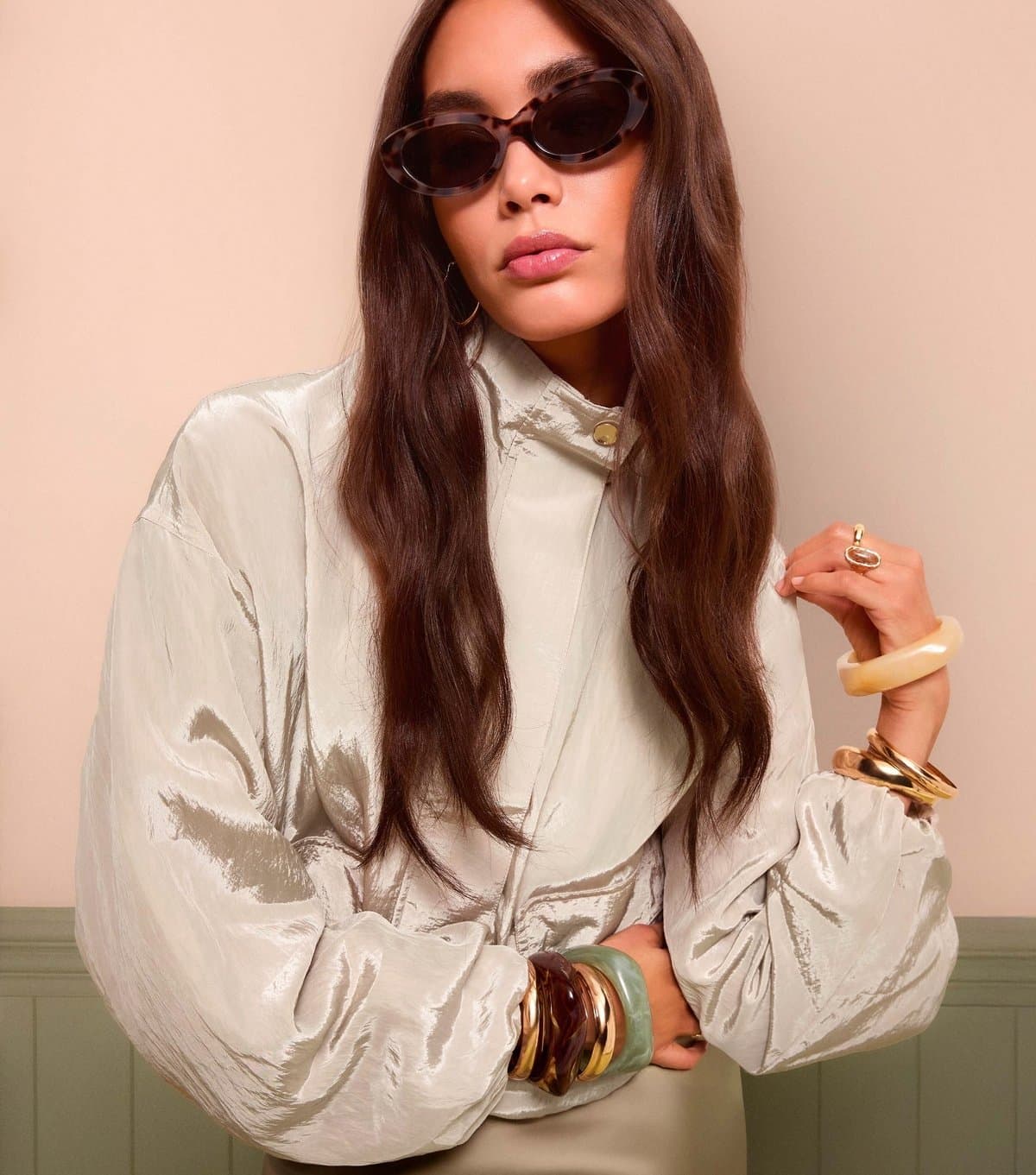 New Look Women's Cream Pocket Detail Bubble Hem Jacket New Look