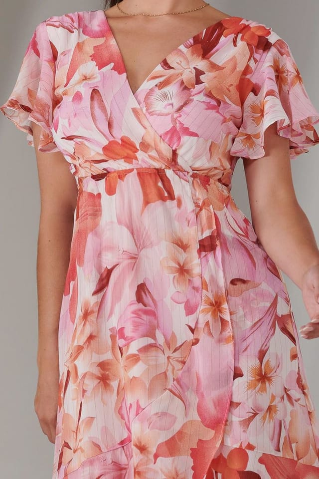 Jolie Moi Jolie Moi Women's Petite High Low Midaxi Dress in Light Pink - 3