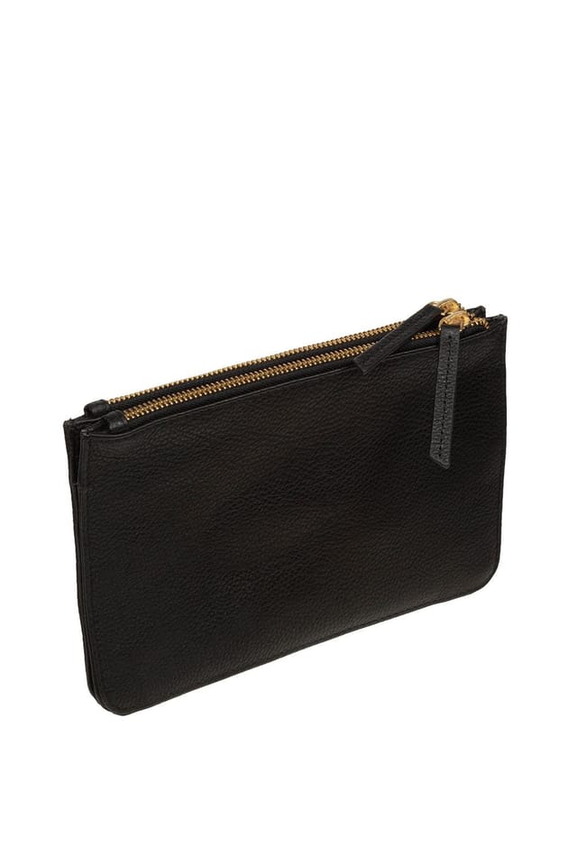 Pure Luxuries London Pure Luxuries London Women's 'Eleanor' Leather Clutch Bag in Black - 2