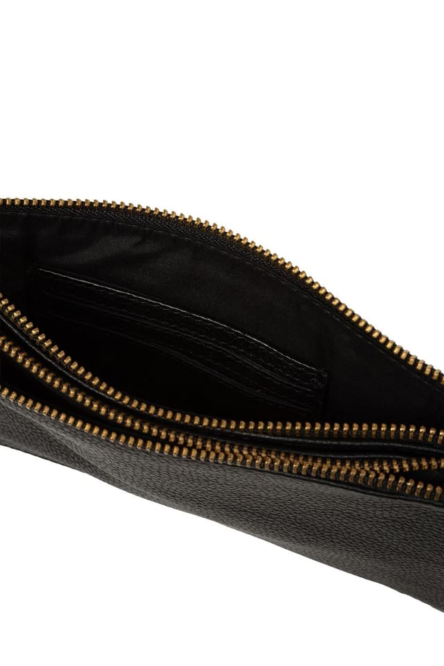 Pure Luxuries London Pure Luxuries London Women's 'Eleanor' Leather Clutch Bag in Black - 3