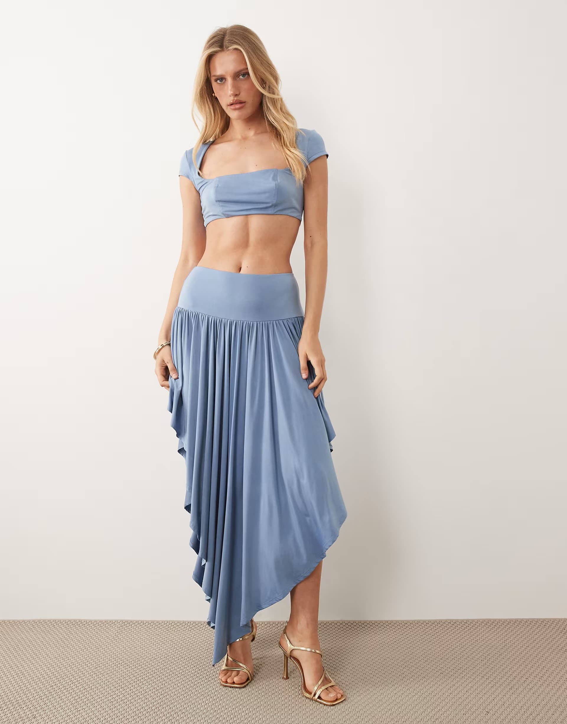 ASOS ASOS DESIGN slinky co-ord in blue