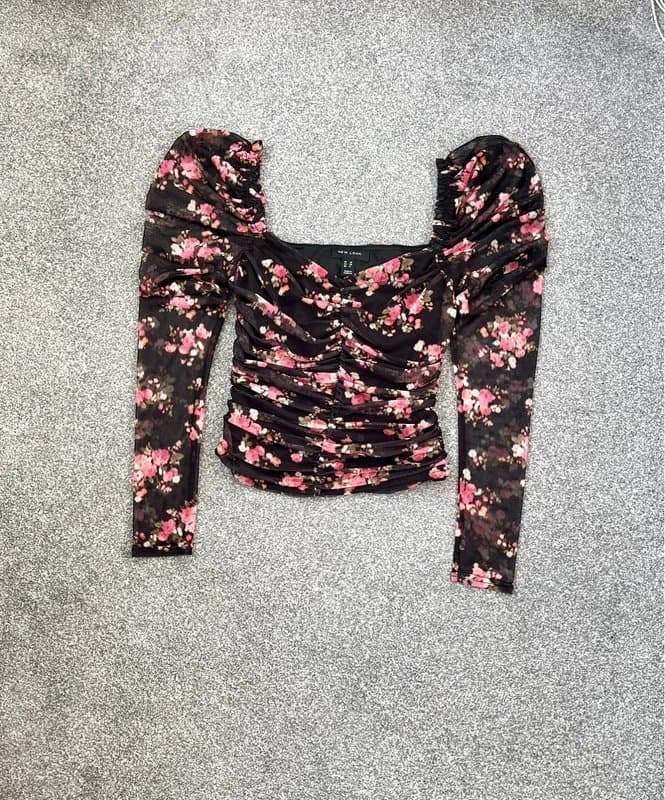 New Look New look mesh ruched top