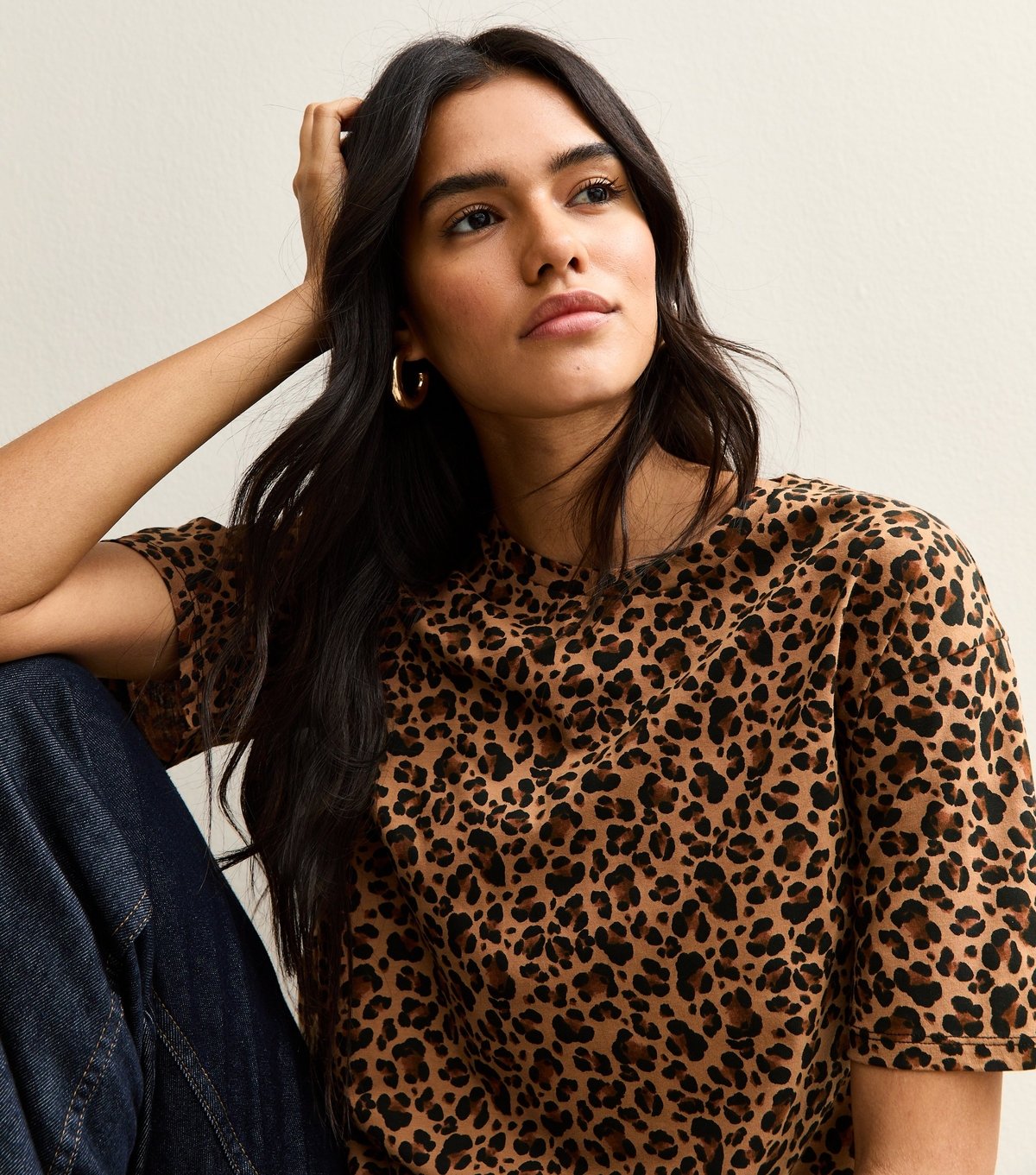 New Look Women's Brown Leopard Print T-Shirt New Look - 1