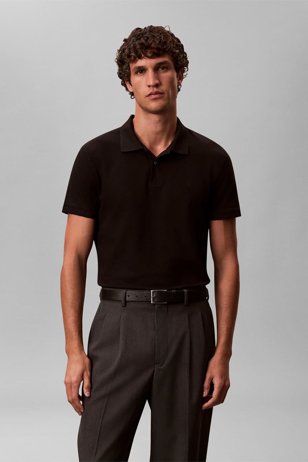 Calvin Klein Calvin Klein Men's Slim Refined Pique Polo Black