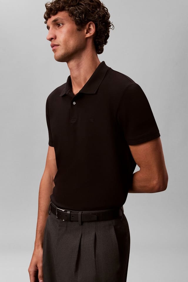 Calvin Klein Calvin Klein Men's Slim Refined Pique Polo Black - 2