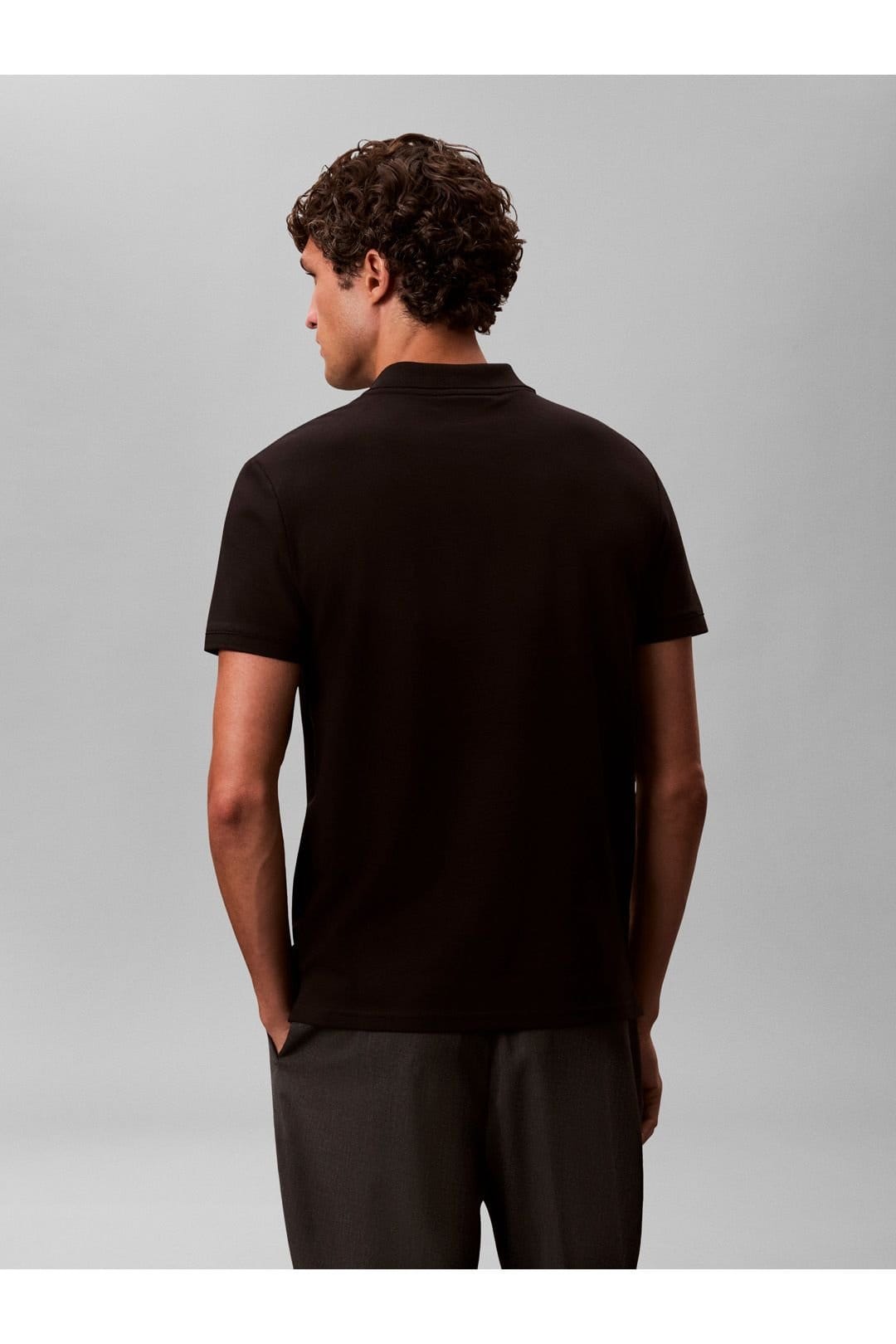 Calvin Klein Calvin Klein Men's Slim Refined Pique Polo Black - 4