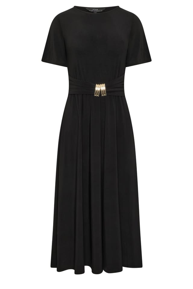 Star By Julien Macdonald Star by Julien Macdonald Women's Metal Belt Midi Dress in Black - 2