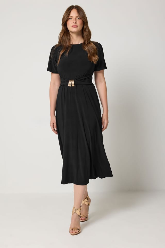 Star By Julien Macdonald Star by Julien Macdonald Women's Metal Belt Midi Dress in Black - 3