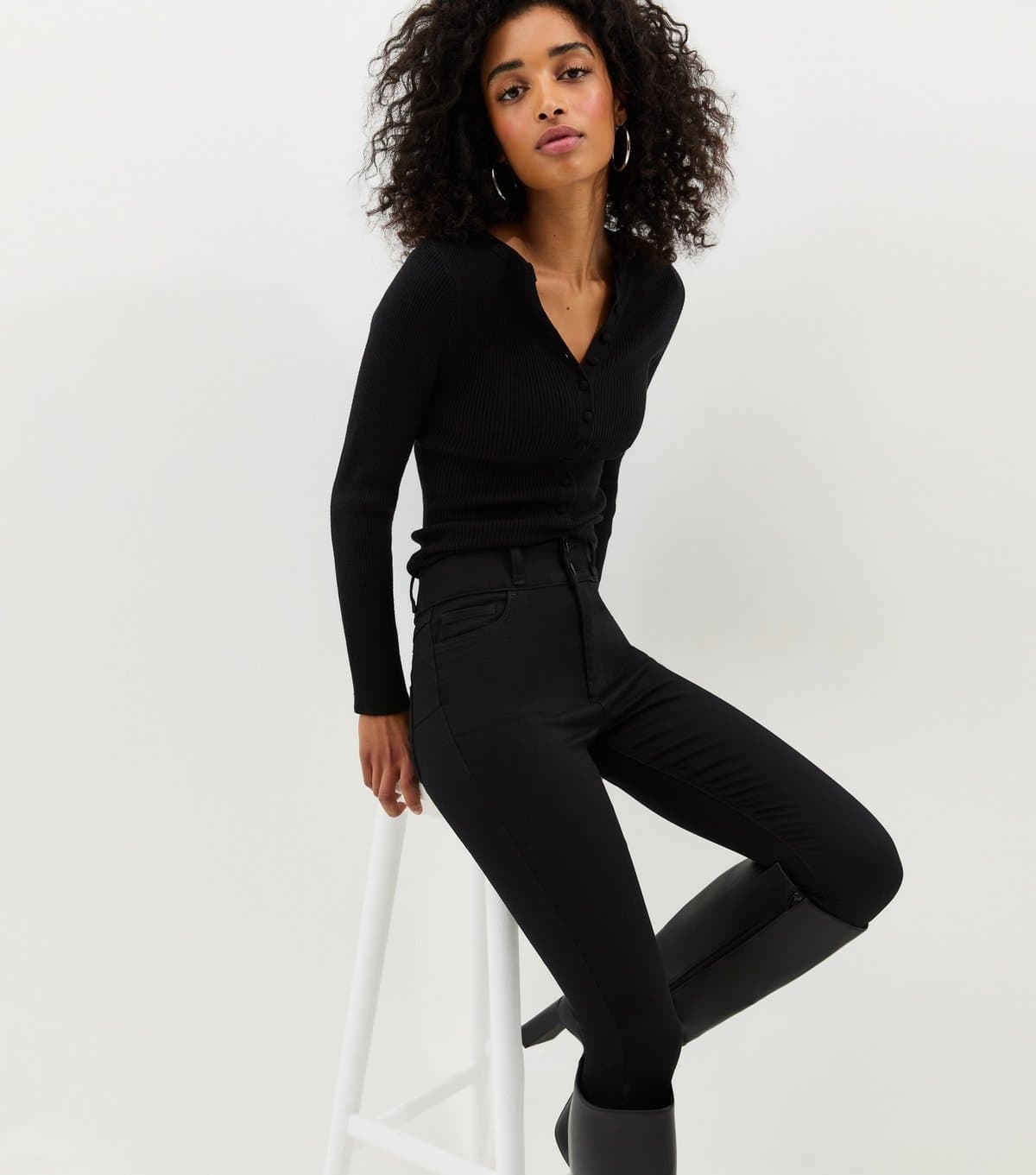 New Look Women's Stay Black High Waist Yazmin Skinny Jeans New Look