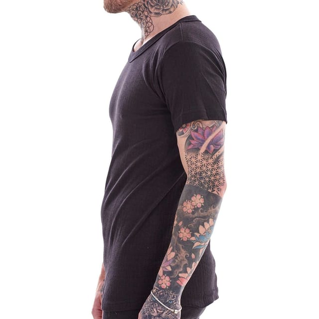 Heatforce Heatforce Men's Thermal V Neck Short-Sleeved Base Layer Top (Pack of 3) in Black - 3