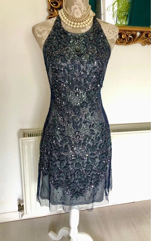 Adrianna Papell Adrianna Papell Embellished Mesh Dress - 1