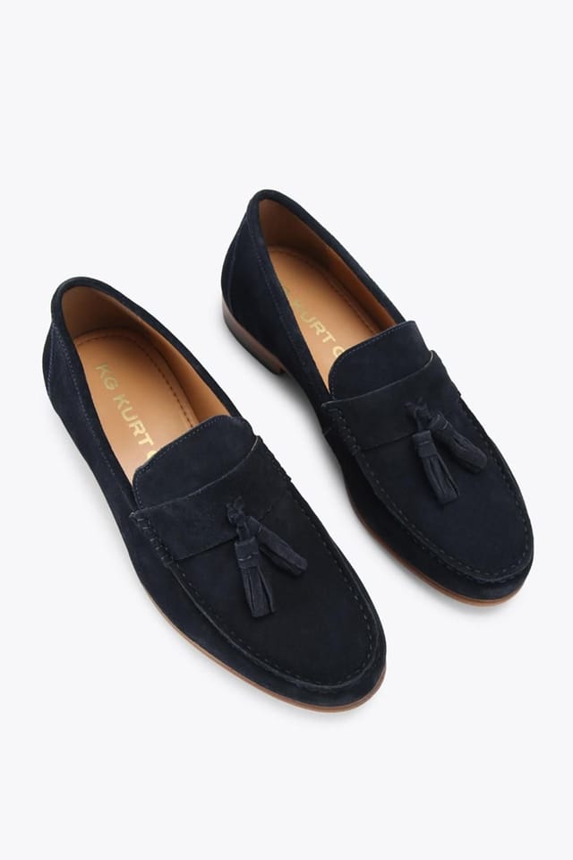 KG Kurt Geiger KG Kurt Geiger Men's 'Reggie 2' Suede Shoes in Navy - 2
