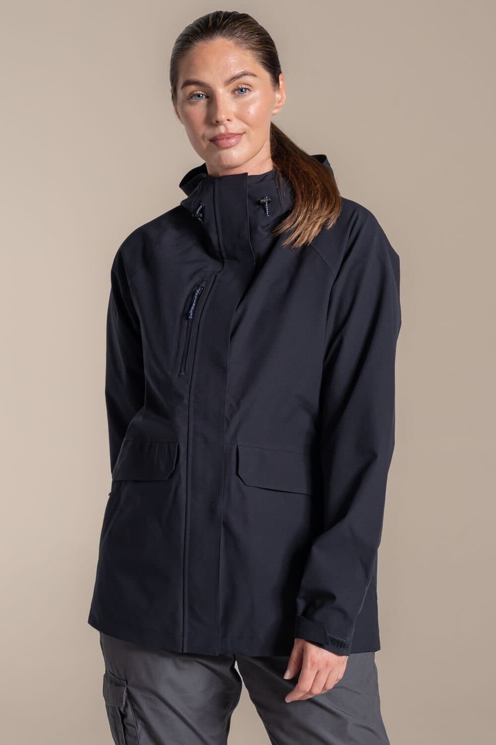 Craghoppers Craghoppers Women's Expert Kiwi Pro Stretch Long Jacket in Dark Navy