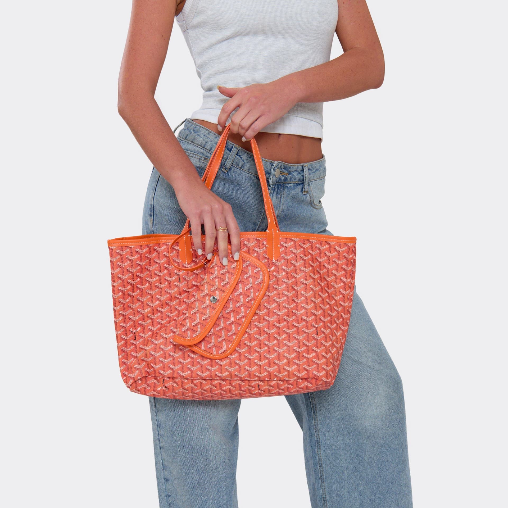 EGO EGO Orange Techno Printed Detail Oversized Shopper Bag
