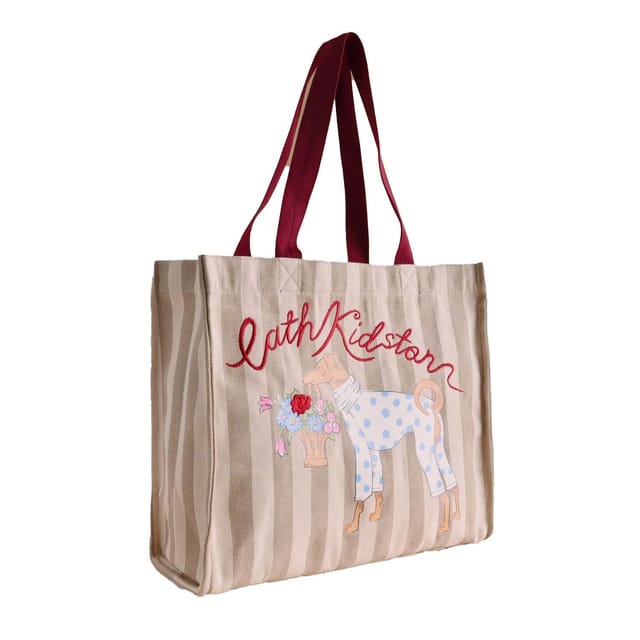 Cath Kidston Cath Kidston Women's Dog Stripes Tote in Beige - 2