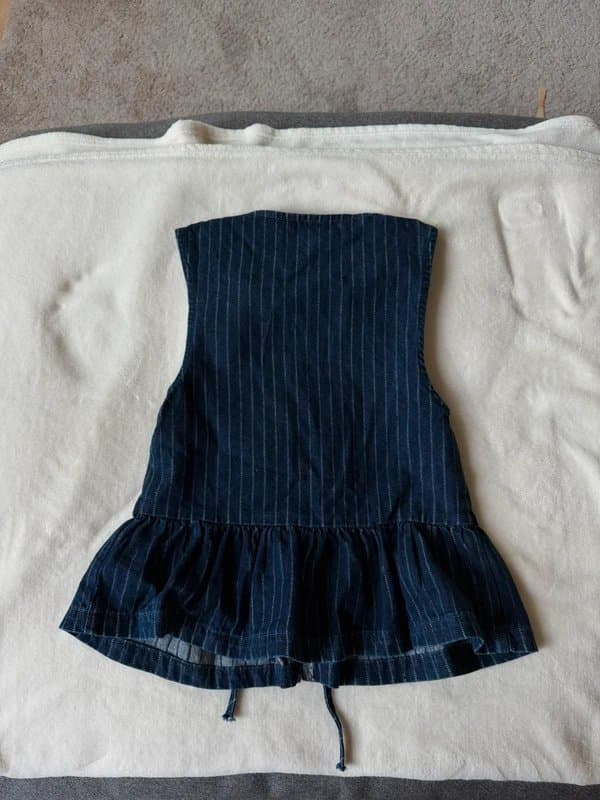 ASOS Design Denim peplum top