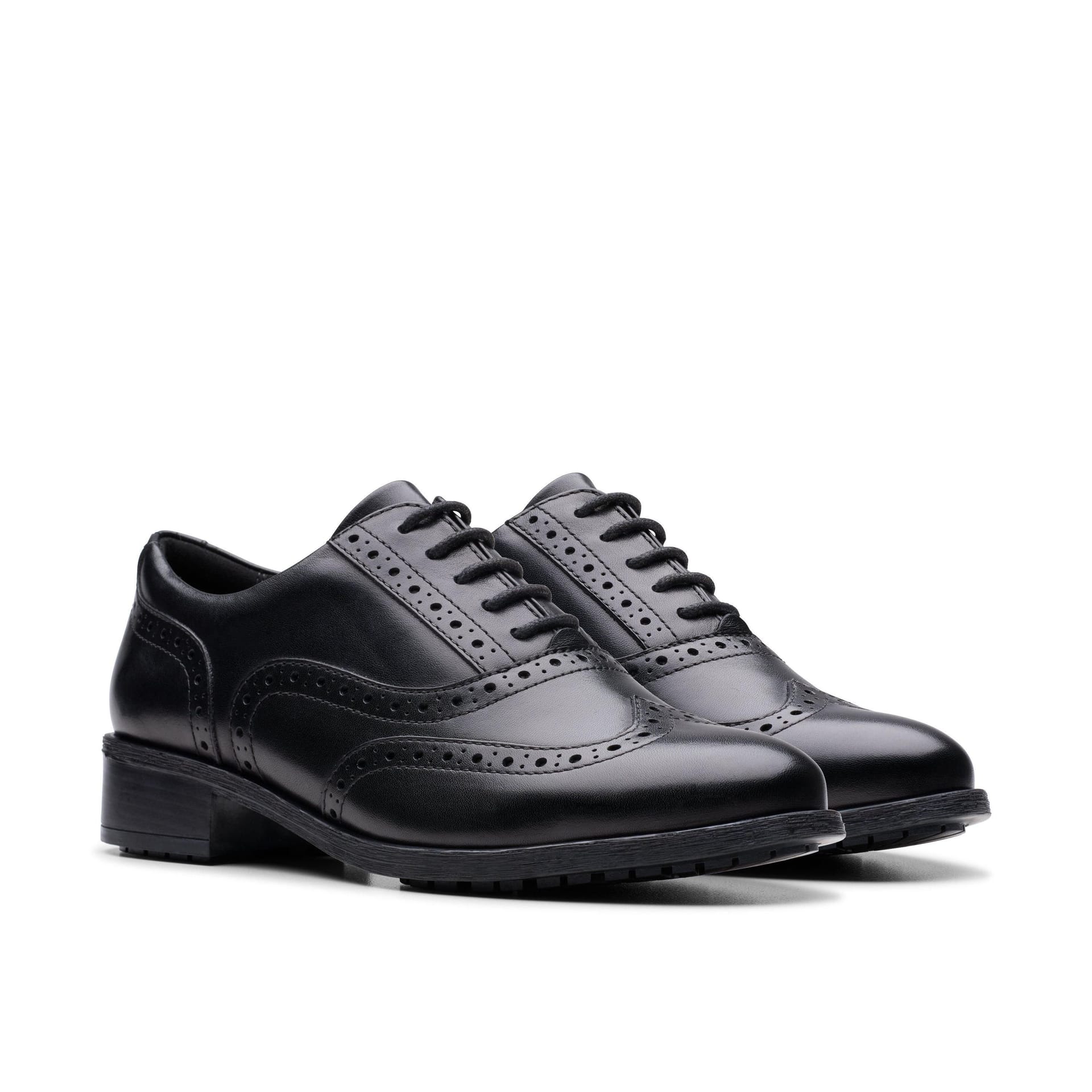 Clarks Clarks Women's Havisham Oak Black Leather Brogues, Lace Up - 4