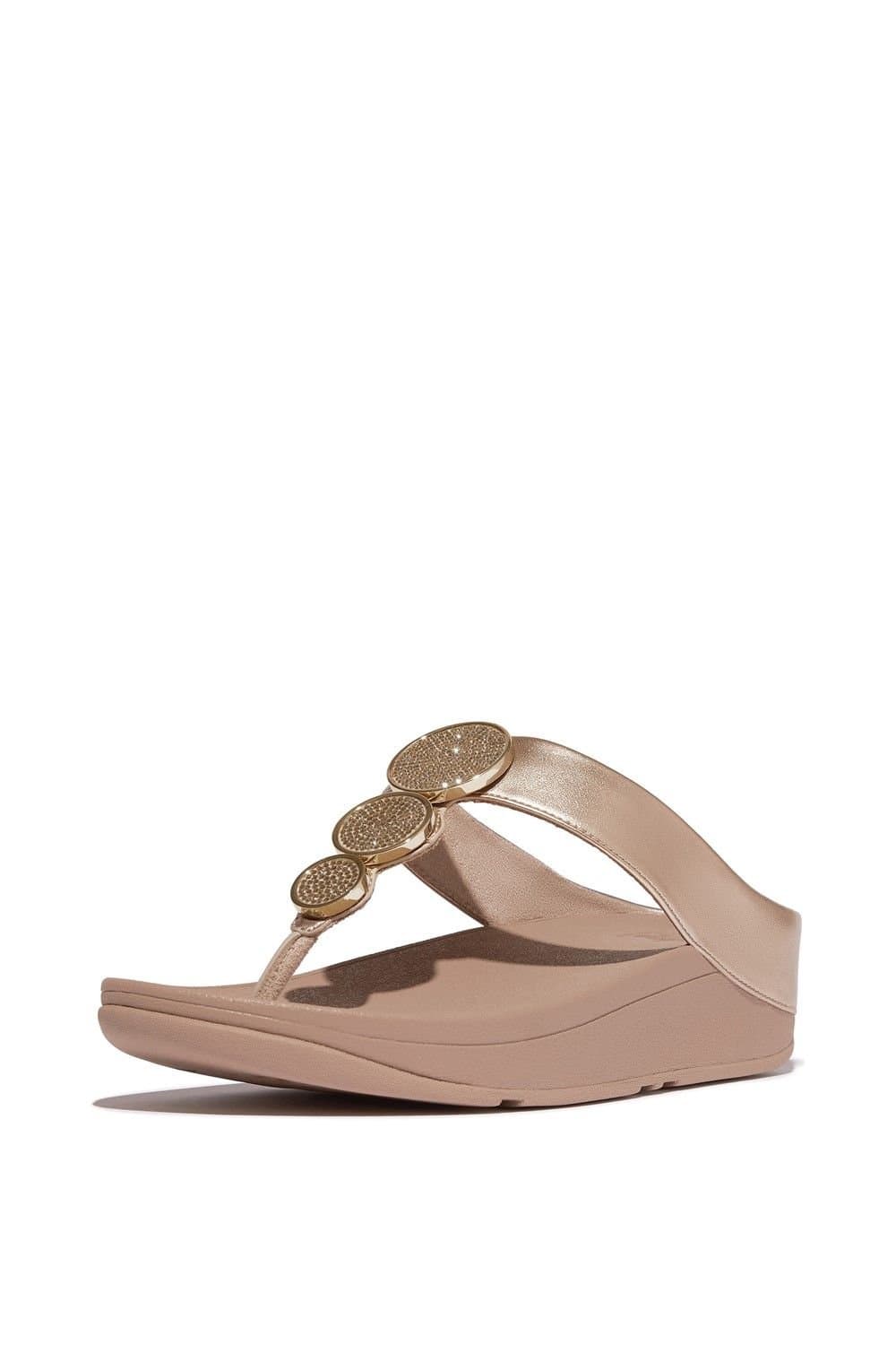FitFlop FitFlop Women's Halo Toe Post Sandals in Metallic Gold
