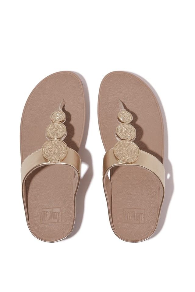 FitFlop FitFlop Women's Halo Toe Post Sandals in Metallic Gold - 3