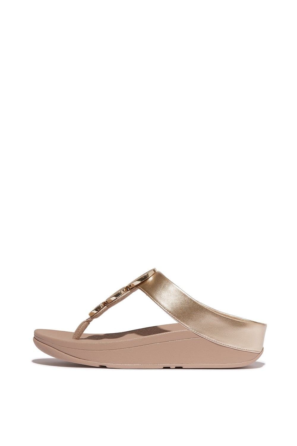 FitFlop FitFlop Women's Halo Toe Post Sandals in Metallic Gold - 4