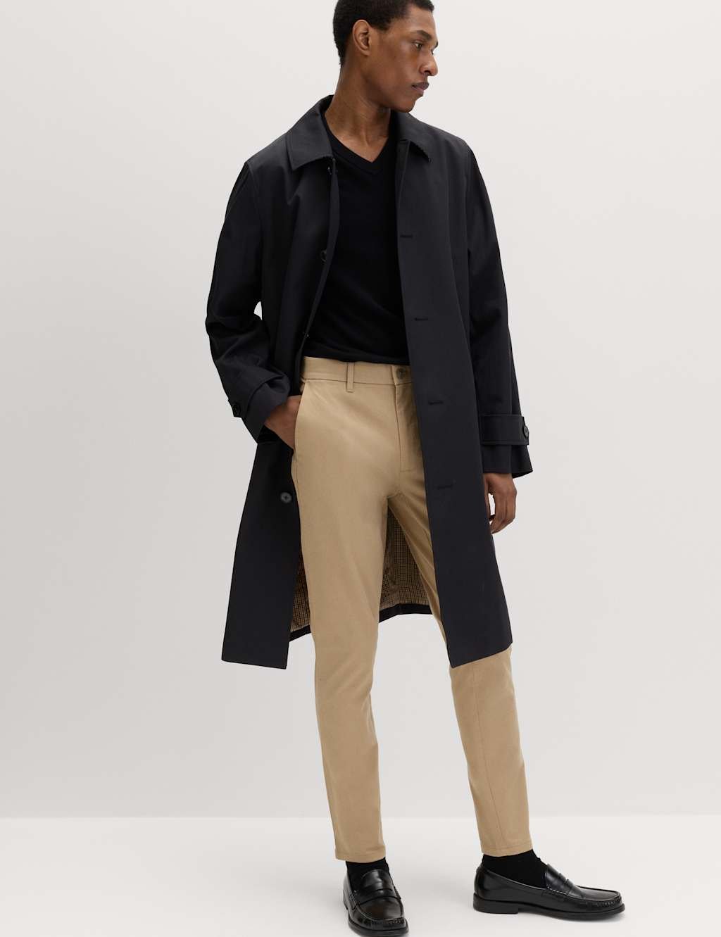 Marks & Spencer M&S Skinny Fit Stretch Chinos Fawn - 4