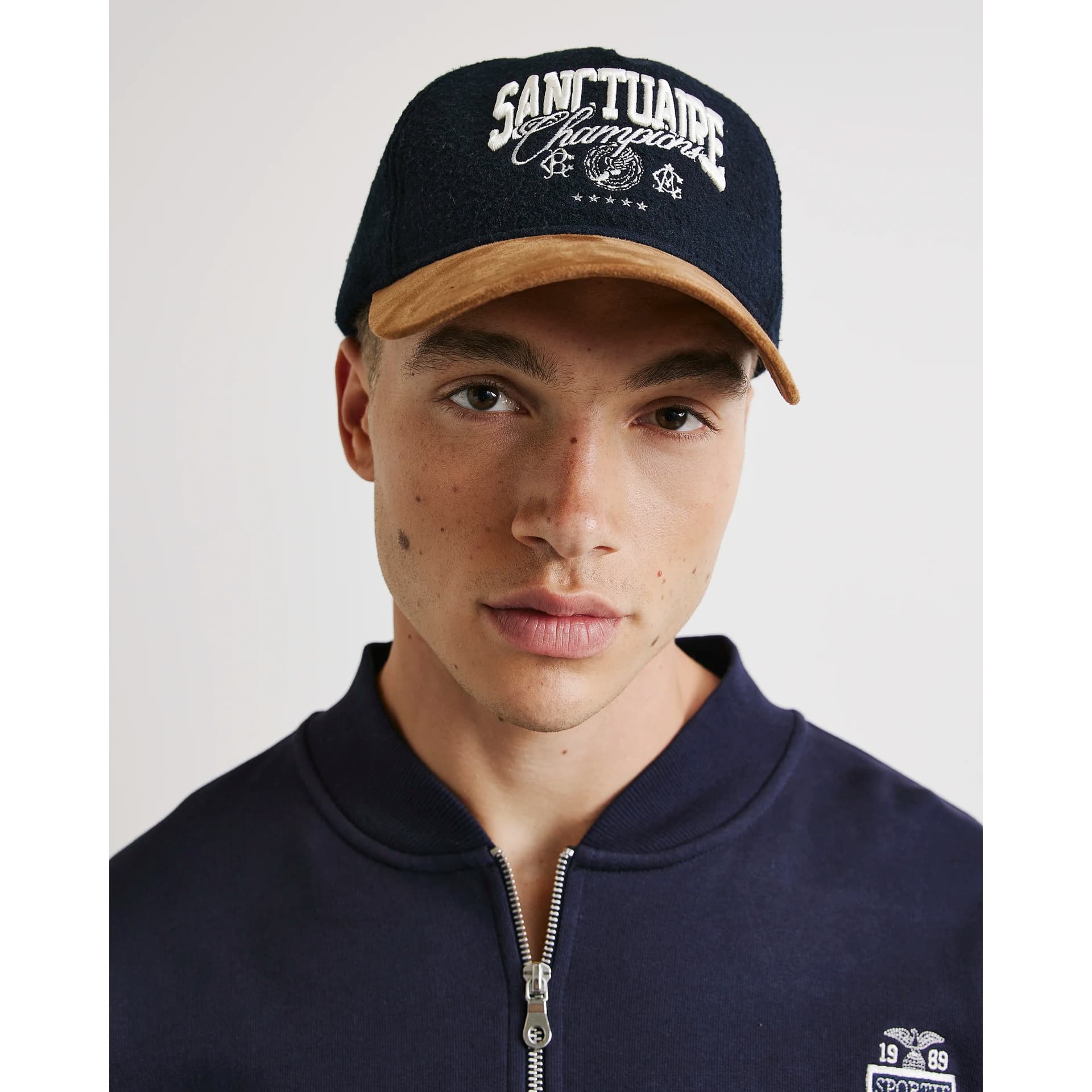 River Island Mens River Island Navy Sanctuaire Colour Blocked Cap