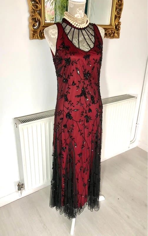 Kaleidoscope Vintage 90s Whimsigoth Beaded Prom Maxi Dress