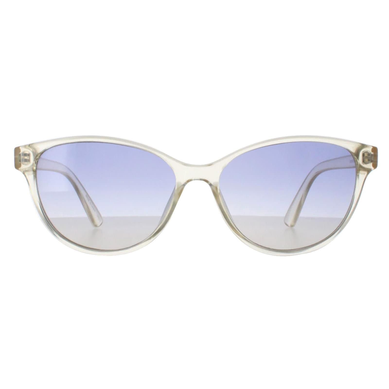 Calvin Klein CALVIN KLEIN Women's Cat Eye Crystal Pale Yellow Yellow Gradient CK20517S in Clear