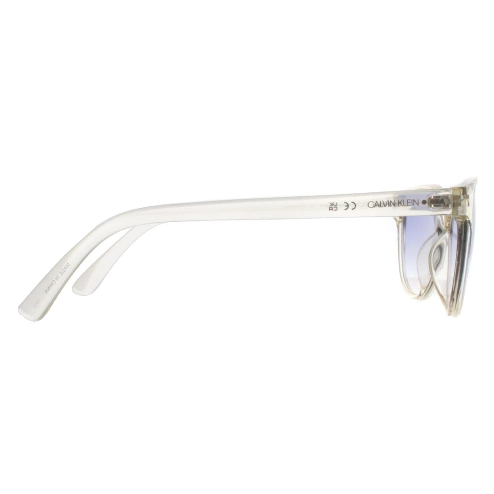 Calvin Klein CALVIN KLEIN Women's Cat Eye Crystal Pale Yellow Yellow Gradient CK20517S in Clear - 4