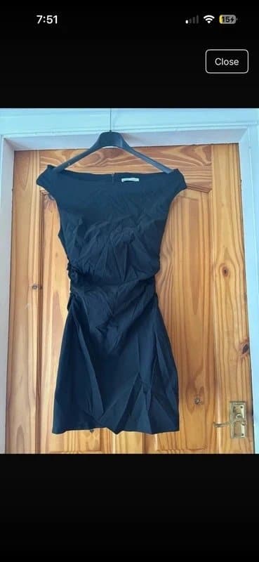 Bershka Bershka off the shoulder ruched side dress