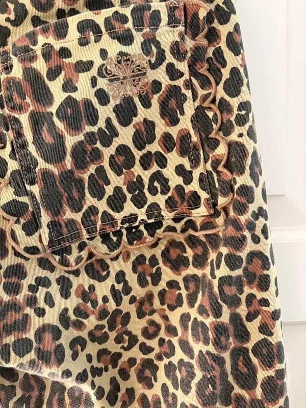 Never Fully Dressed Never fully dressed leopard print jeans size 12