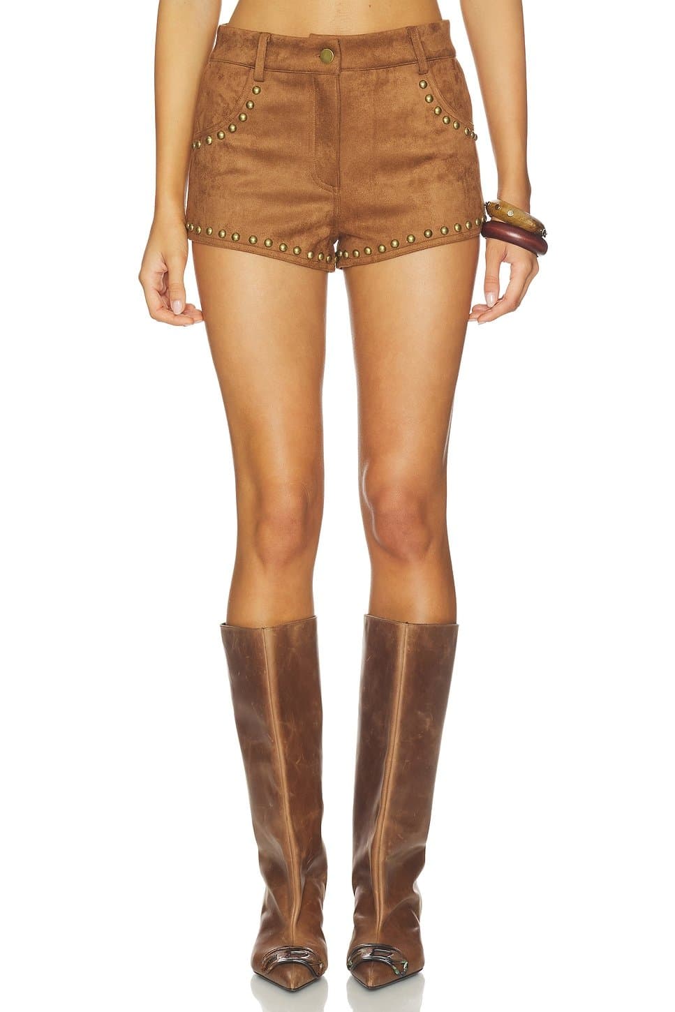 revolve Leanan Studded Faux Suede Short