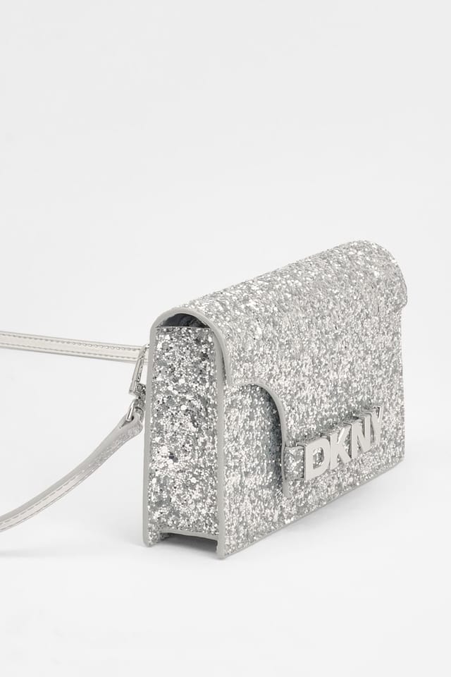 DKNY DKNY Women's Avril Wallet On A String Glitter Silver - 2