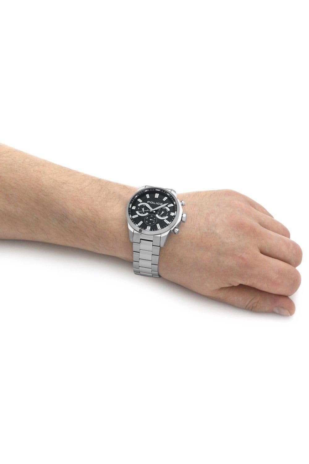 Police Police Men's PEWJK2204201 Menelik 46mm Quartz Watch in Silver - 4