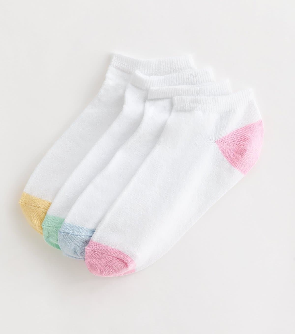 New Look New Look White Contrast Trim Trainer Socks Pack