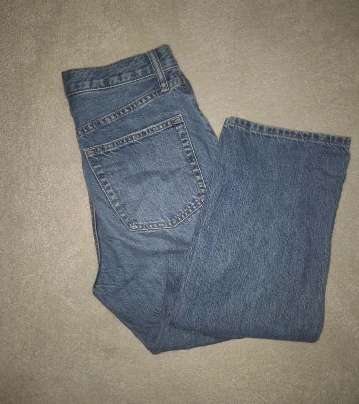Uniqlo uniqlo high rise regular fit straight leg jeans blue kaihara denim w27 l32 27 inch waist