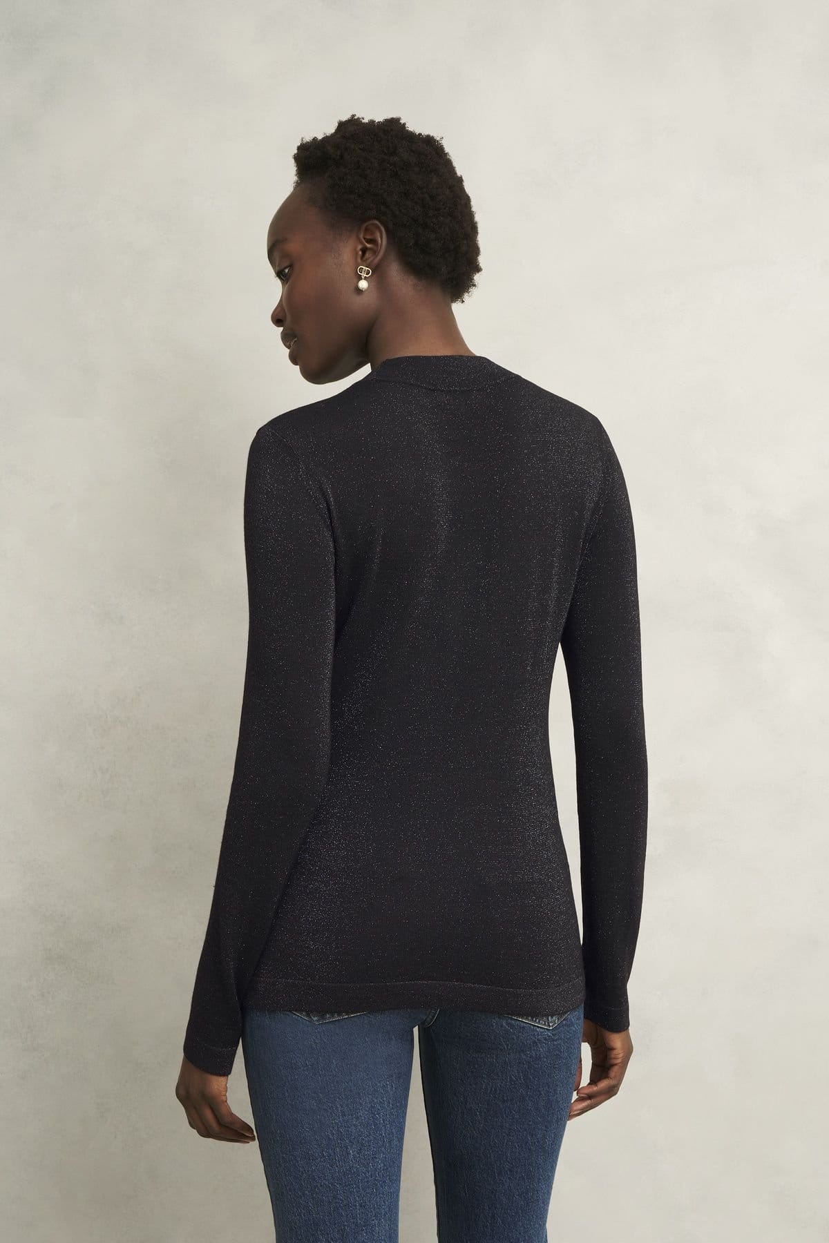 Hobbs London Hobbs London Women's Effie Sparkle Jumper in Black - 4